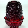 Ruby Red Fenton Fairy Lamp