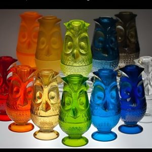 Vintage Viking Owl Fairy Lamps