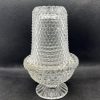 Vintage Duncan & Miller clear glass Thousand Eye or hobnail pattern fairy lamp