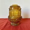 Vintage Amber Moon and Stars Fairy Lamp