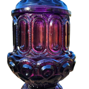 Amethyst Glow Fairy Lamp – Vintage Pressed Glass Accent Light